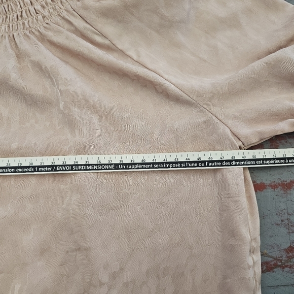 Mock Neck Satin Look Blouse - Picture 10 of 11